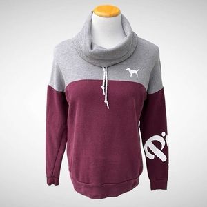 Victoria’s Secret PINK Two-Tone Pullover Cowlneck Sweatshirt